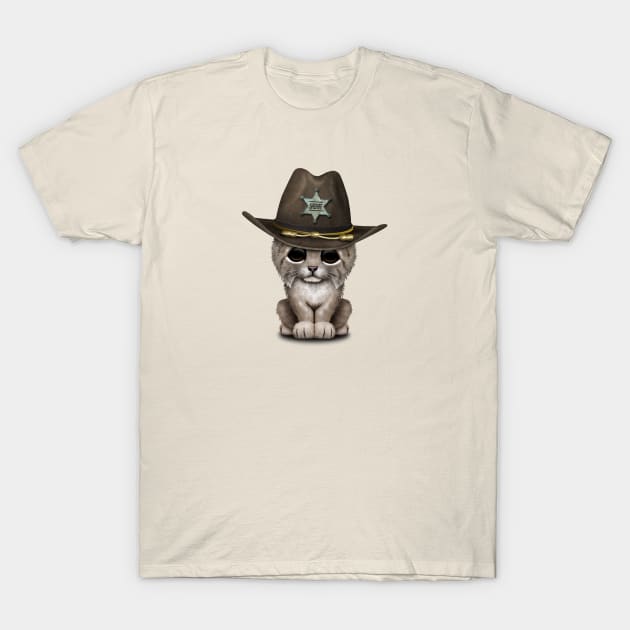 Cute Baby Lynx Cub Sheriff T-Shirt by jeffbartels